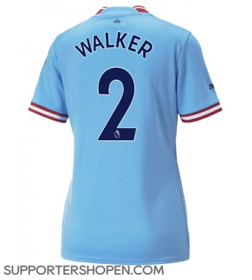 Manchester City Kyle Walker #2 Hemma Matchtröja Dam 2022-23 Kortärmad